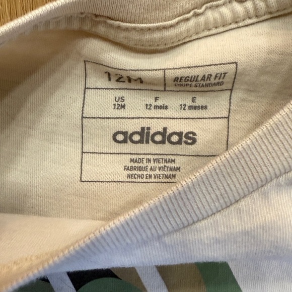 Adidas Toddler Longsleeve and Joggers Matching Set Camo 12 months - Picture 2 of 3